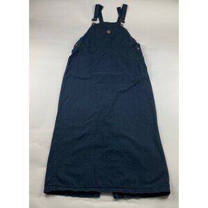 Vintage Garden Gear Navy Blue Cotton Canvas Overalls Maxi Skirt L